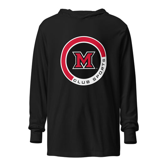 Performance | Hooded Long Sleeve T Shirt | Miami Women's Hockey | Badge Logo