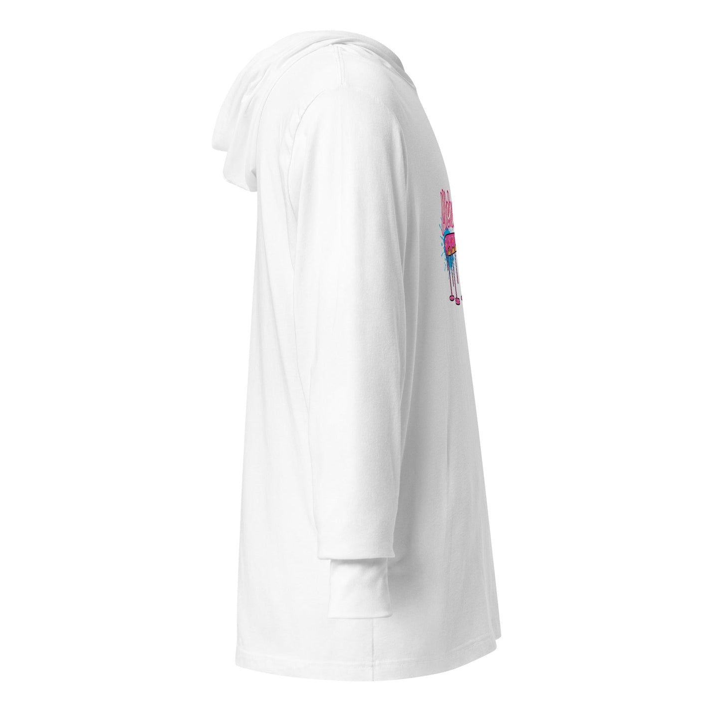 Performance | Hooded Long Sleeve T Shirt | Mohawks | Pink Batters Logo