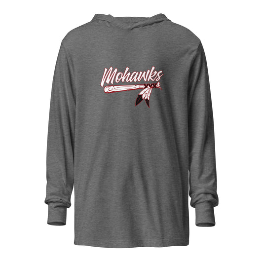 Performance | Hooded Long Sleeve T Shirt | Mohawks | Victory Feather Logo