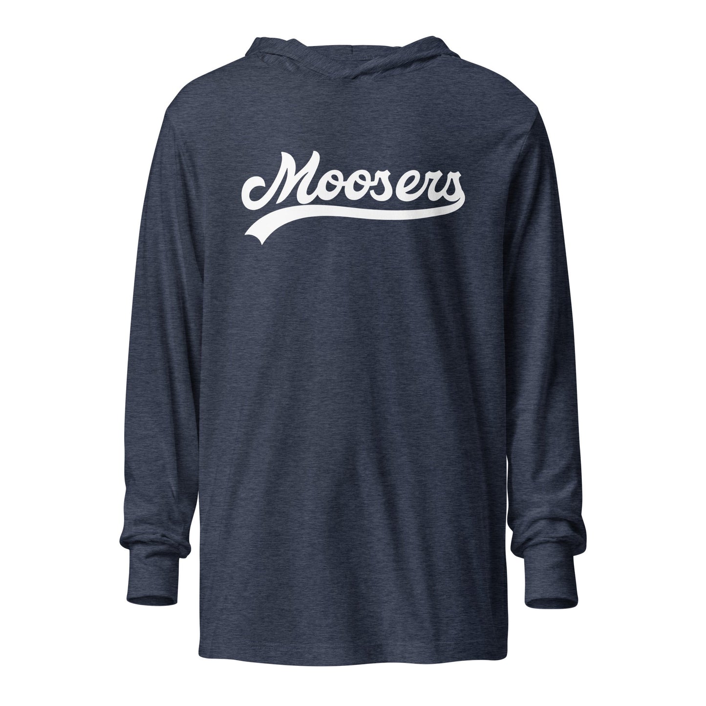 Performance | Hooded Long Sleeve T Shirt | Moosers | Athletic Script Logo