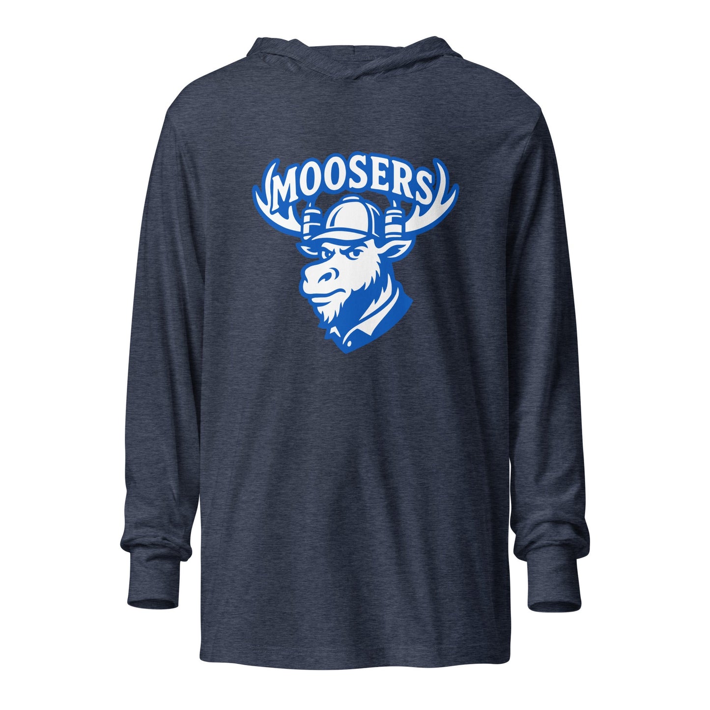 Performance | Hooded Long Sleeve T Shirt | Moosers | Mascot Logo