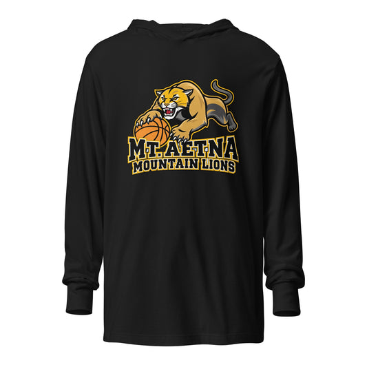 Performance | Hooded Long Sleeve T Shirt | Mt. Aetna Adventist School | Crest Logo