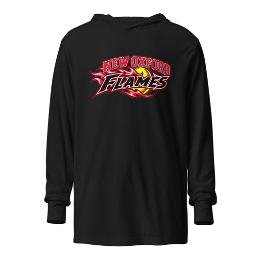 Performance | Hooded Long Sleeve T Shirt | New Oxford Girls Softball Association | Crest Logo