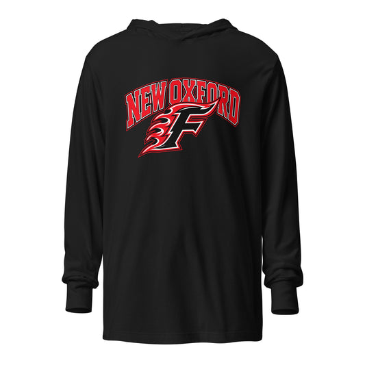 Performance | Hooded Long Sleeve T Shirt | New Oxford Girls Softball Association | Emblem Logo