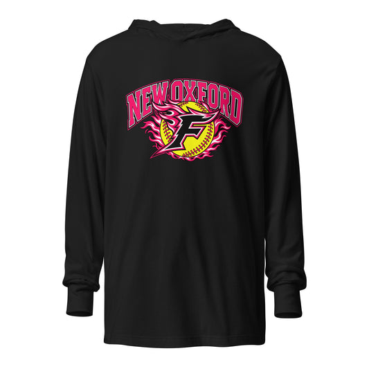 Performance | Hooded Long Sleeve T Shirt | New Oxford Girls Softball Association | Valor Logo