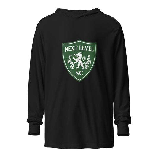 Performance | Hooded Long Sleeve T Shirt | Next Level SC | Shield Logo