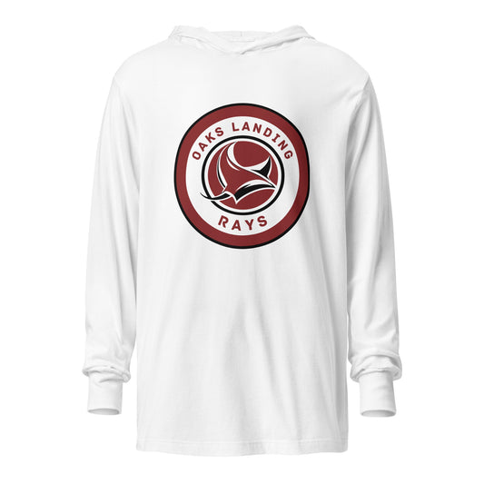 Performance | Hooded Long Sleeve T Shirt | OAKS LANDING RAYS | Badge Logo