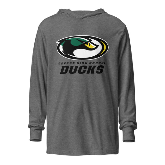 Performance | Hooded Long Sleeve T Shirt | Odessa Girls Lacrosse | ODH Ducks Logo