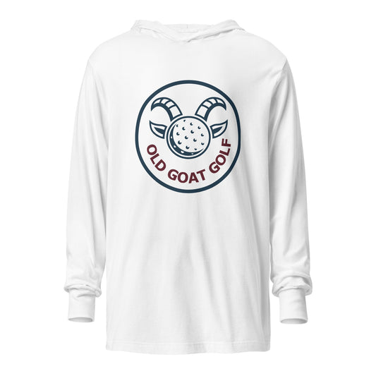 Performance | Hooded Long Sleeve T Shirt | Old Goat Golf | Badge Logo