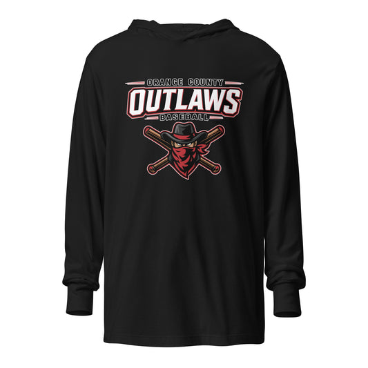 Performance | Hooded Long Sleeve T Shirt | Orange County Outlaws | Vanguard Logo