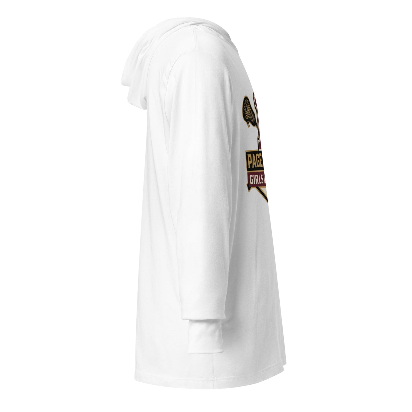 Performance | Hooded Long Sleeve T Shirt | Page Middle Girls Lacrosse | Block P Logo