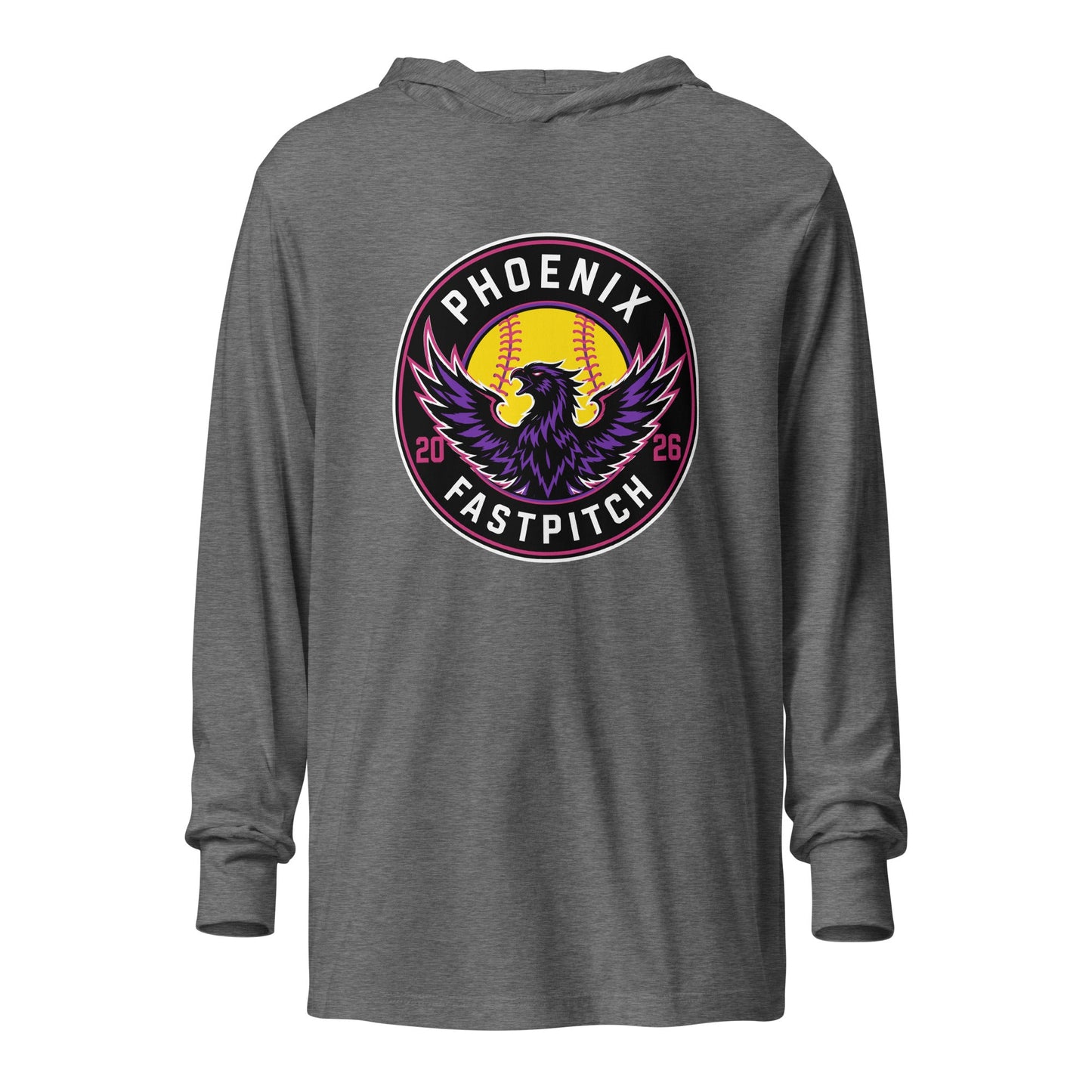 Performance | Hooded Long Sleeve T Shirt | Phoenix Fastpitch | Badge Logo