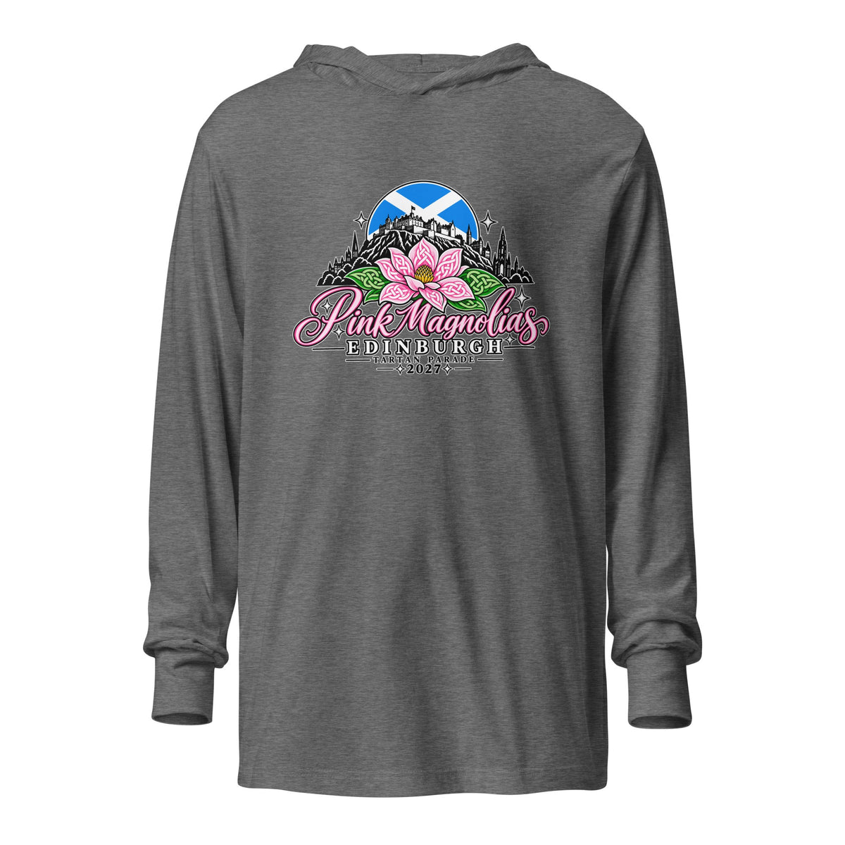 Performance | Hooded Long Sleeve T Shirt | Pink Magnolias Dance | Vanguard Logo