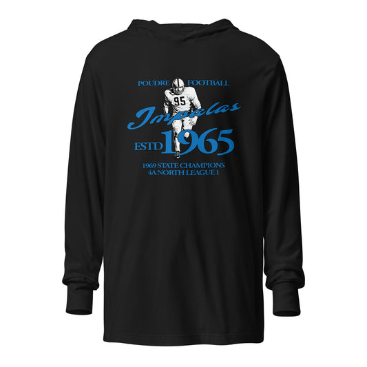 Performance | Hooded Long Sleeve T Shirt | Poudre Football | Dynasty Athletics Logo