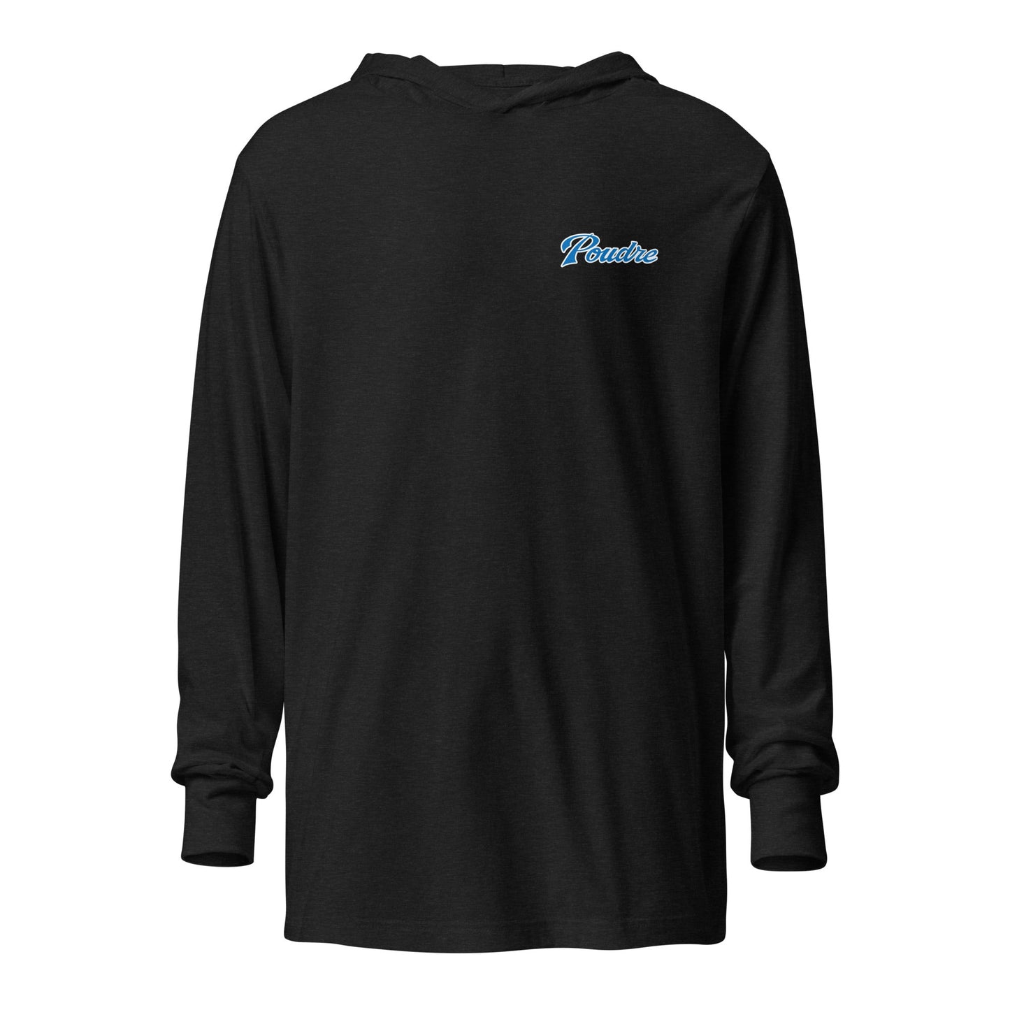 Performance | Hooded Long Sleeve T Shirt | Poudre Football | Emblem Logo