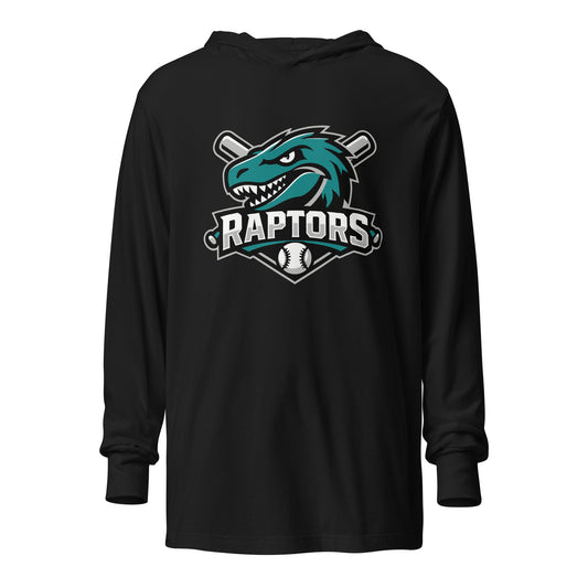 Performance | Hooded Long Sleeve T Shirt | Raptors | Patch Logo