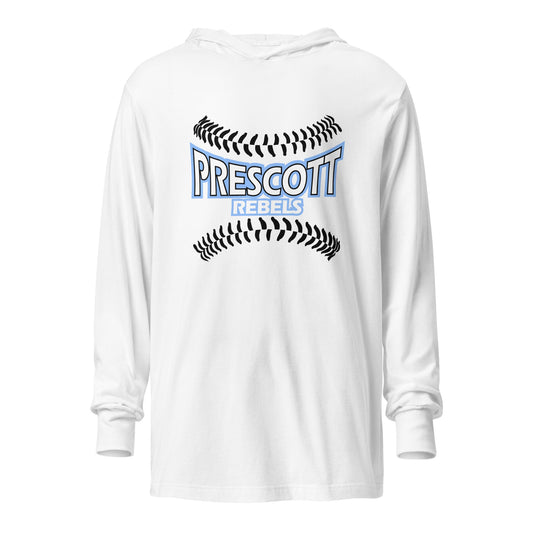 Performance | Hooded Long Sleeve T Shirt | Rebels baseball club | Vanguard Logo
