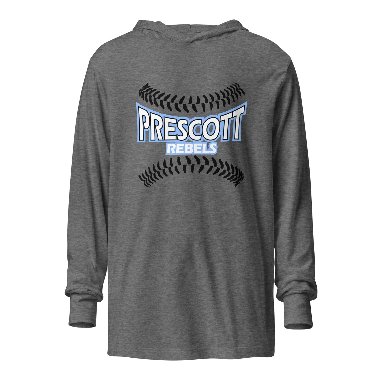 Performance | Hooded Long Sleeve T Shirt | Rebels baseball club | Vanguard Logo