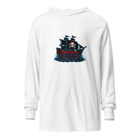 Performance | Hooded Long Sleeve T Shirt | Roanoke Rapids Pirates | Black Sail Battlers Logo