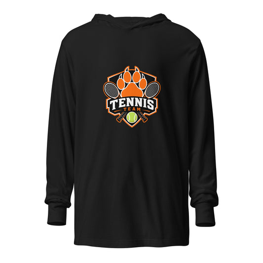 Performance | Hooded Long Sleeve T Shirt | Rock Springs High School Tennis | Crest Logo