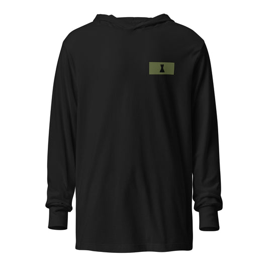 Performance | Hooded Long Sleeve T Shirt | Rook Defense Solutions | Vanguard Logo