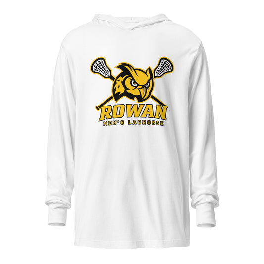 Performance | Hooded Long Sleeve T Shirt | Rowan Men’s Lacrosse | Crest Logo