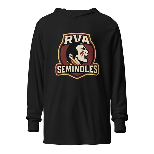 Performance | Hooded Long Sleeve T Shirt | RVA Seminoles | Mascot Logo