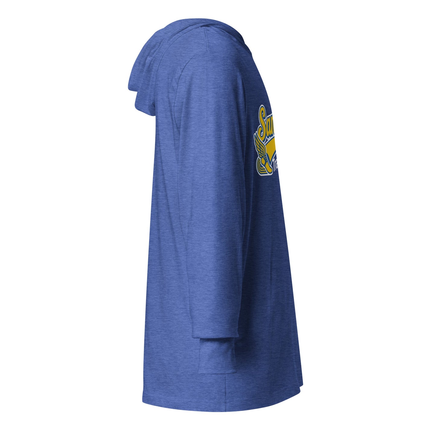 Performance | Hooded Long Sleeve T Shirt | San Juan Track and Field | Script Logo