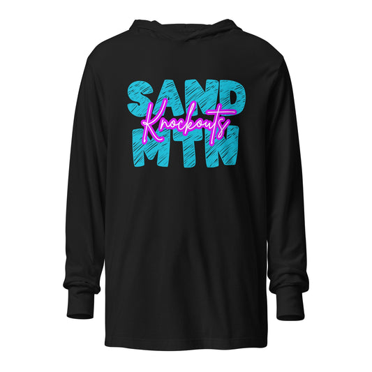 Performance | Hooded Long Sleeve T Shirt | Sand Mountain Knockouts | MTN Logo