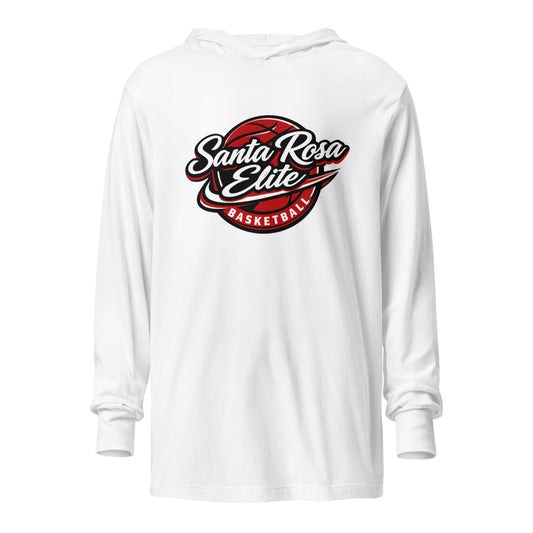Performance | Hooded Long Sleeve T Shirt | Santa Rosa Elite | Crimson Crest Logo