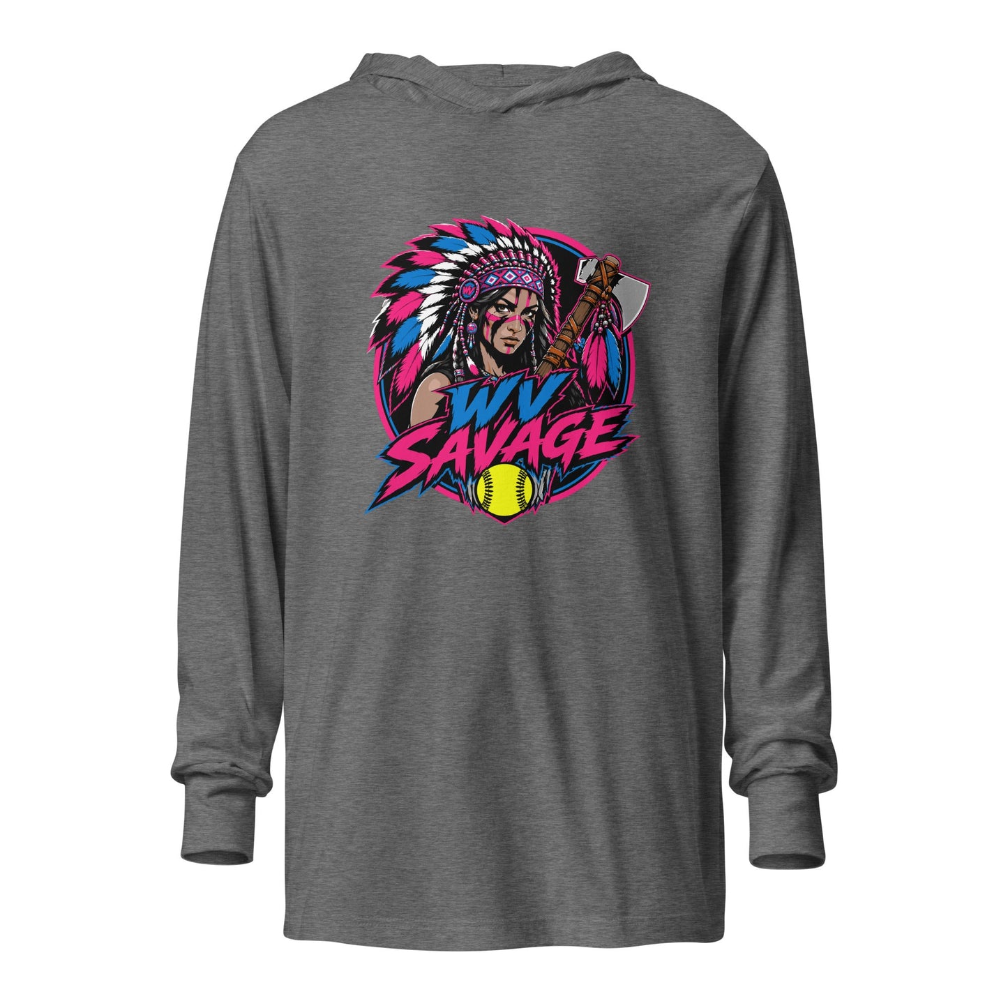 Performance | Hooded Long Sleeve T Shirt | Savage | Crest Logo