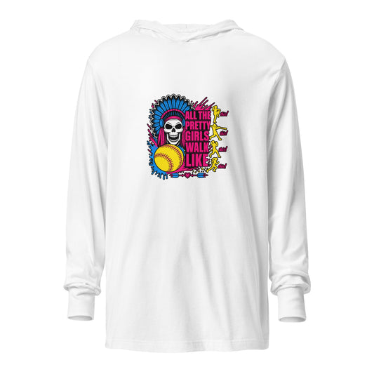 Performance | Hooded Long Sleeve T Shirt | Savage Softball | Varsity Vanguard Logo