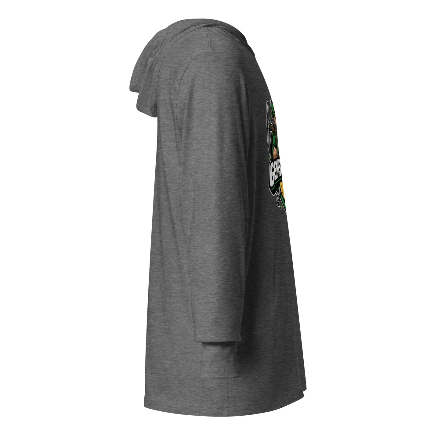 Performance | Hooded Long Sleeve T Shirt | Silver Valley Gemstones | Emerald Valley Logo