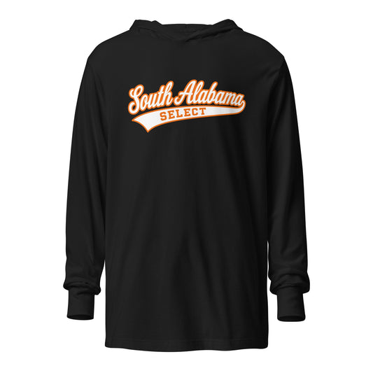 Performance | Hooded Long Sleeve T Shirt | South Alabama Select 8U | Athletics Logo