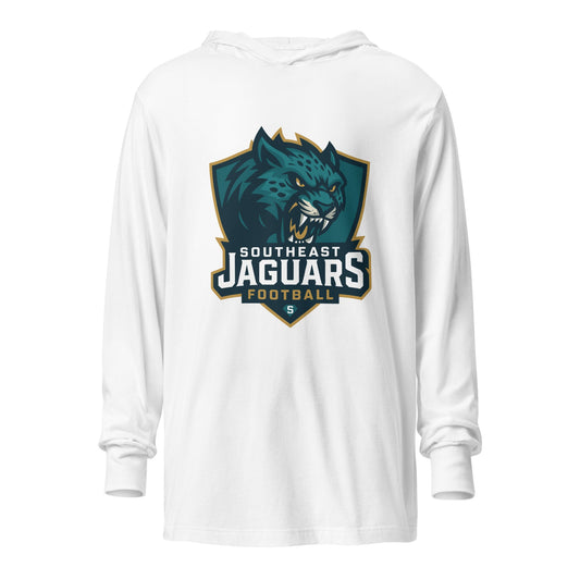 Performance | Hooded Long Sleeve T Shirt | Southeast Jaguars | Shield Logo