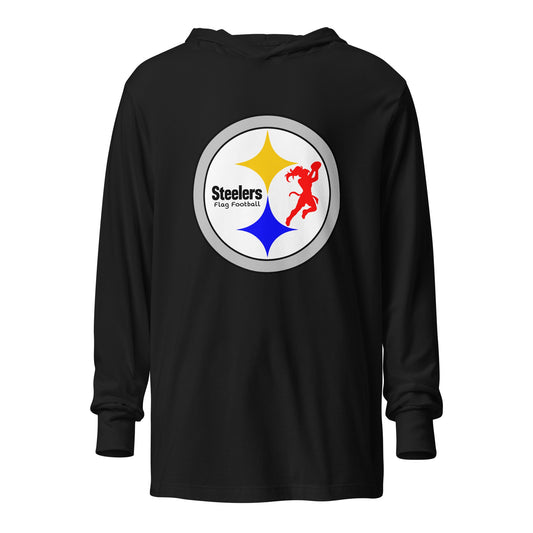 Performance | Hooded Long Sleeve T Shirt | Staten Island Steelers | Badge Logo