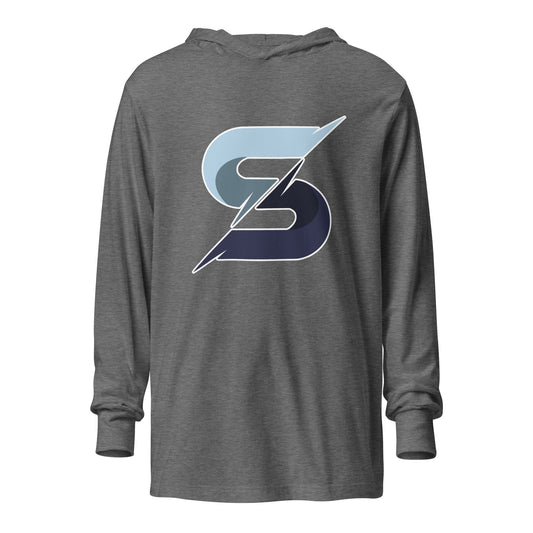 Performance | Hooded Long Sleeve T Shirt | Superior Track and Field Club | S Logo
