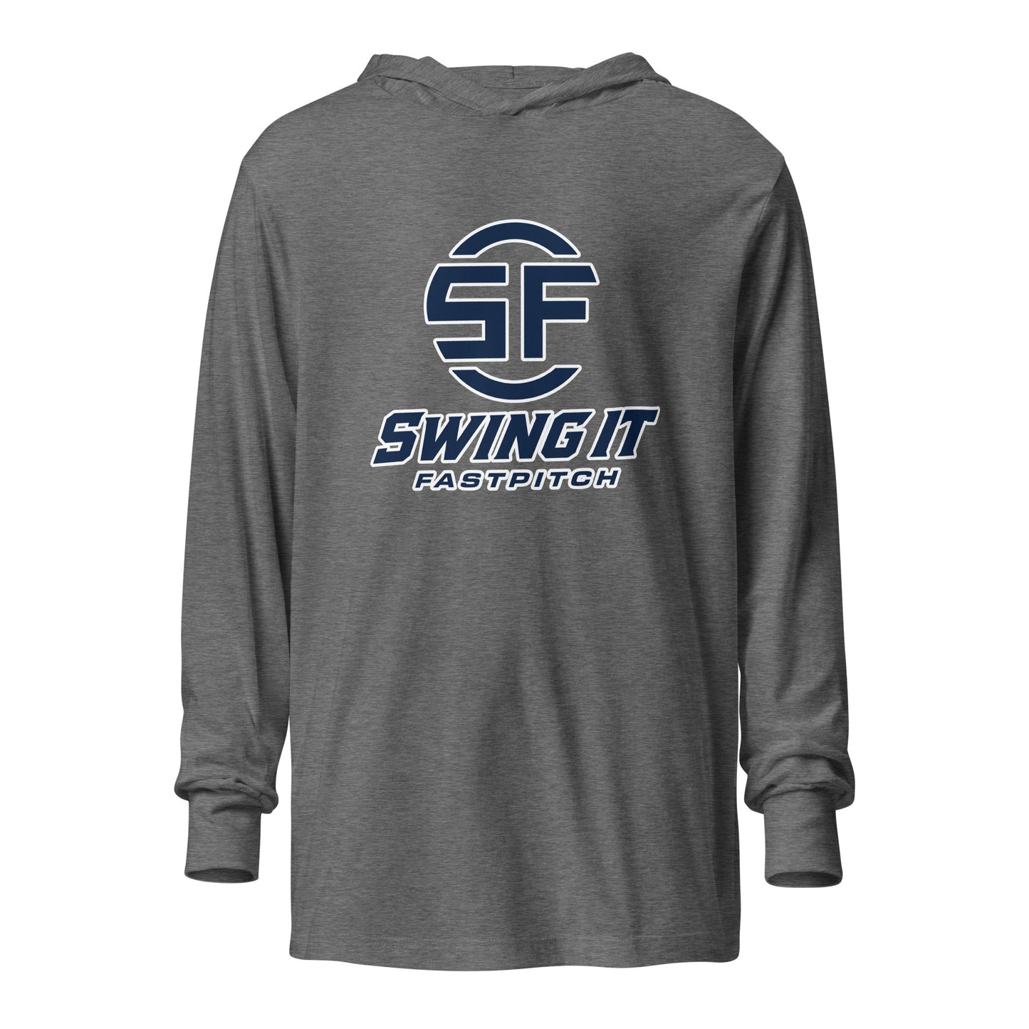 Performance | Hooded Long Sleeve T Shirt | Swing It Fastpitch | Crest Logo