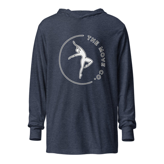 Performance | Hooded Long Sleeve T Shirt | The Move Co. | Dance Crest Logo