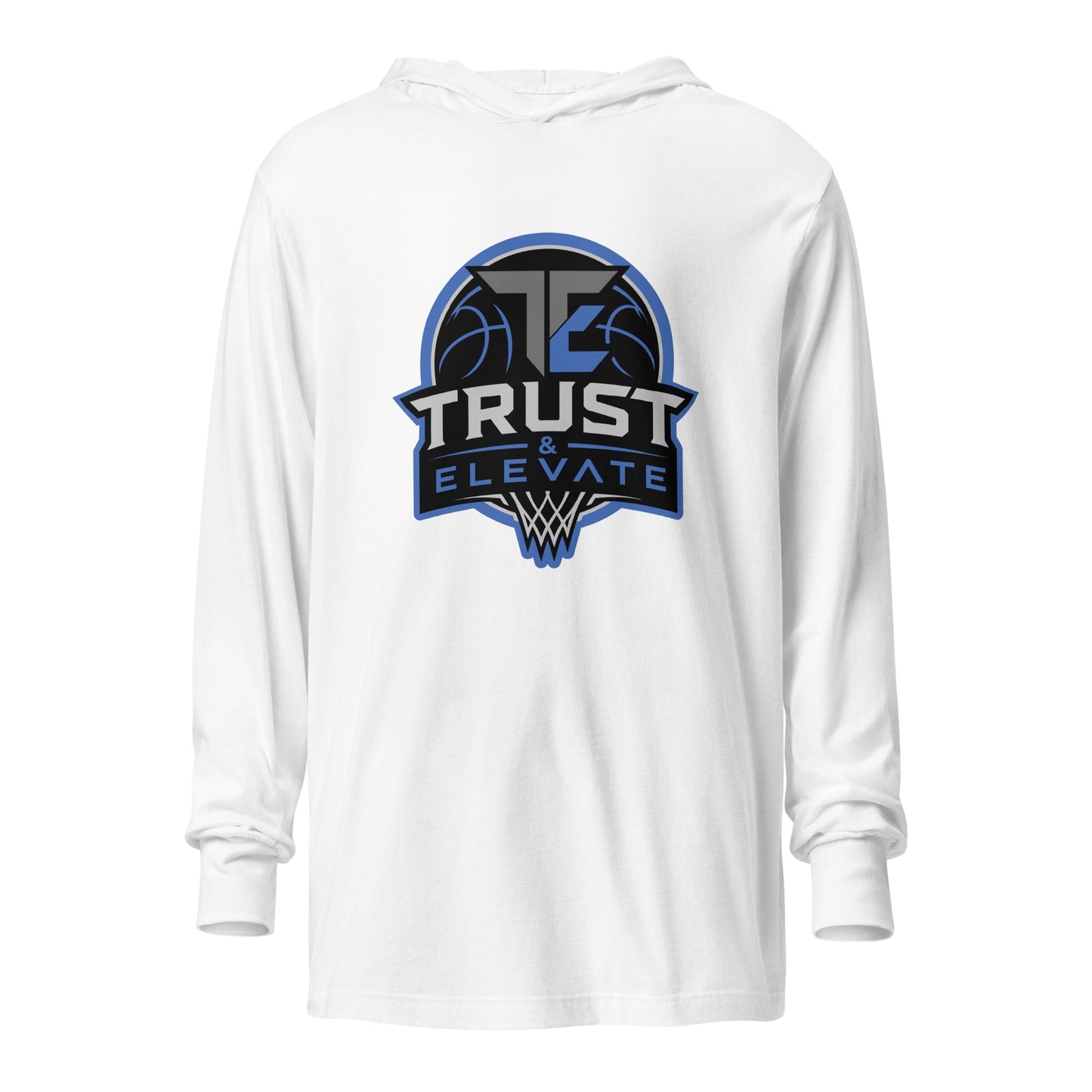 Performance | Hooded Long Sleeve T Shirt | Trust & Elevate | Vanguard Elite Logo