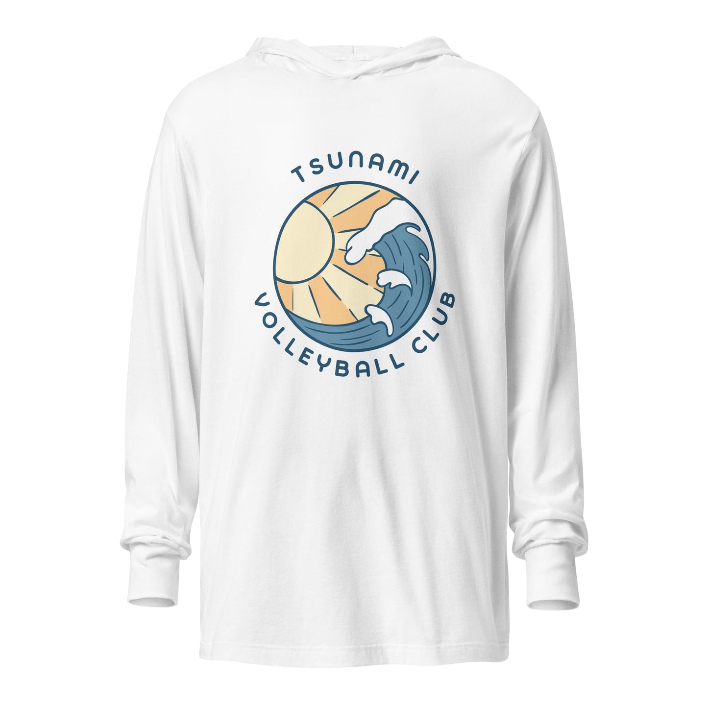 Performance | Hooded Long Sleeve T Shirt | Tsunami Volleyball Club | Emblem Logo