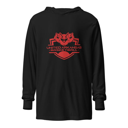 Performance | Hooded Long Sleeve T Shirt | United Arkansas Basketball | Alt Logo