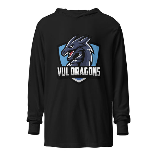 Performance | Hooded Long Sleeve T Shirt | University Of Virginia Lynhberg | Dragon Crest Logo