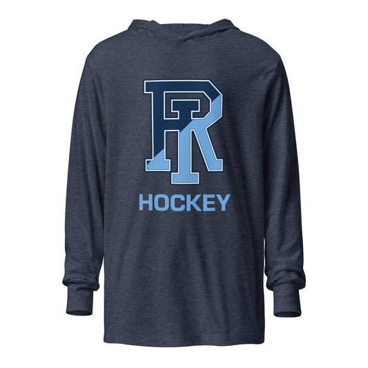 Performance | Hooded Long Sleeve T Shirt | URI Men’s Hockey | Vanguard Logo