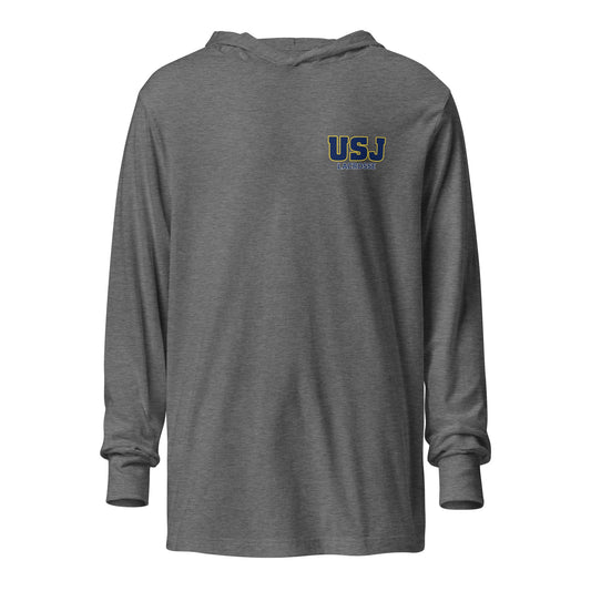 Performance | Hooded Long Sleeve T Shirt | USJ women’s lacrosse | USJ Emblem Logo