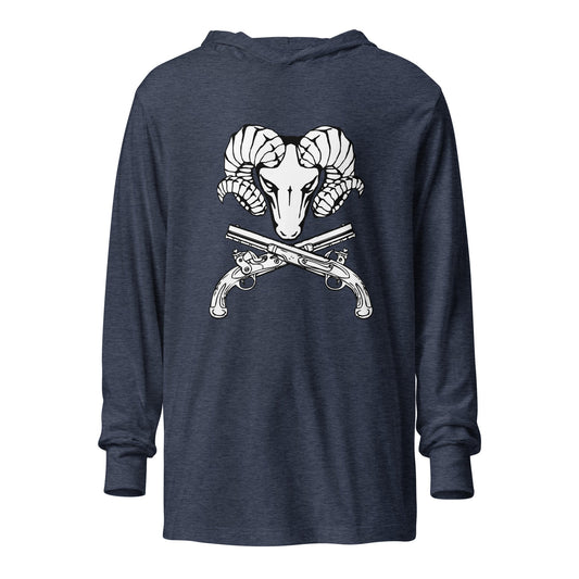 Performance | Hooded Long Sleeve T Shirt | USNA Pistol Team | Emblem Logo