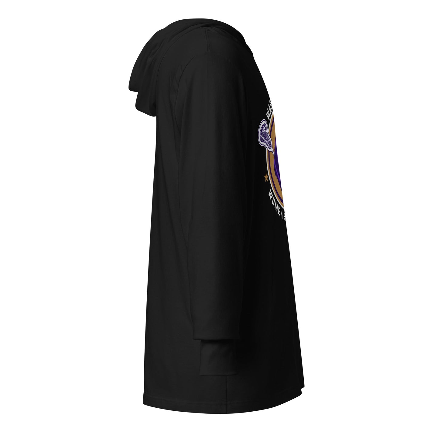 Performance | Hooded Long Sleeve T Shirt | UW Women's Club Lacrosse | Badge Logo