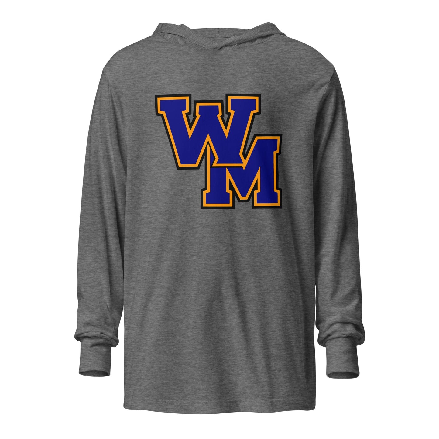 Performance | Hooded Long Sleeve T Shirt | West Memphis Community Christian College Gators | WM-Mark Logo