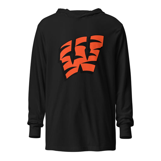 Performance | Hooded Long Sleeve T Shirt | Woodlake Boys Basketball | W Crest Logo