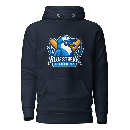 Performance | Hoodie | Blue Streak Lightning | Mascot Logo